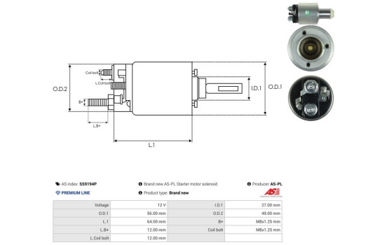 Magnetic switch, starter motor, Image 4