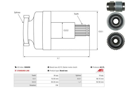 Pinion, starter motor, Image 4
