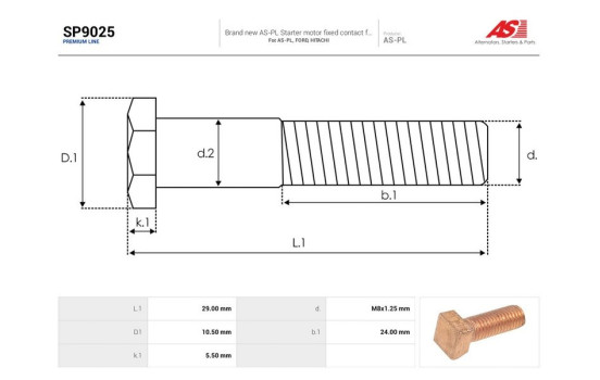Repair kit, starter motor, Image 2