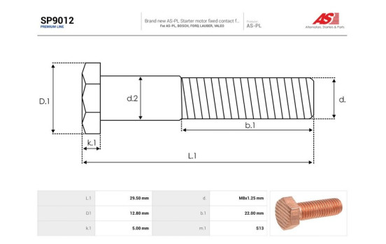 Repair kit, starter motor, Image 2