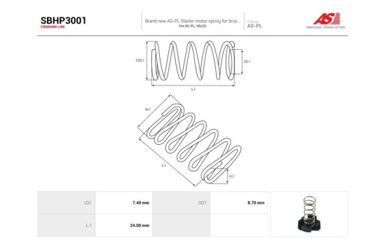 Repair kit, starter motor, Image 2