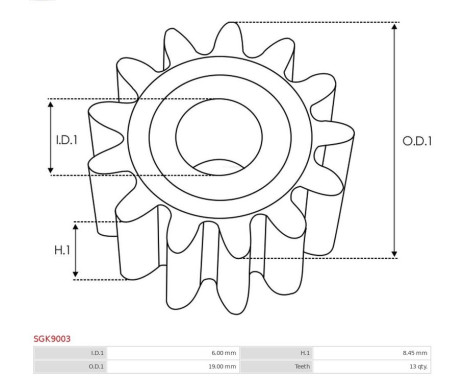 Repair kit, starter motor, Image 2