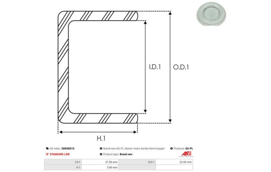 Repair kit, starter motor, Image 2