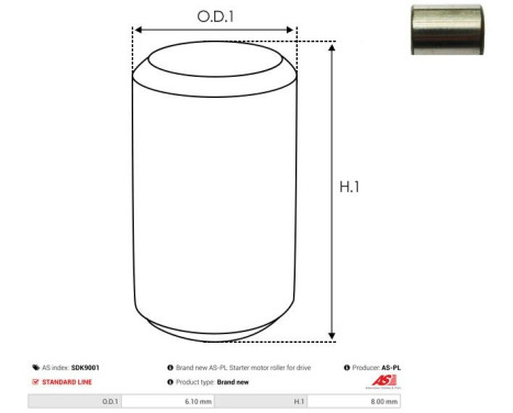 Repair kit, starter motor, Image 2