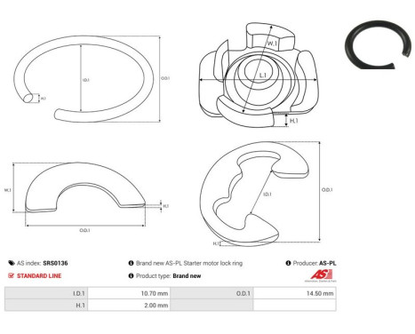 Repair kit, starter motor, Image 2