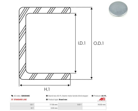 Repair kit, starter motor, Image 2