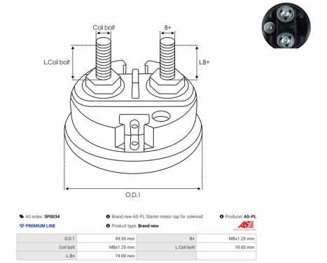 Repair kit, starter motor, Image 2