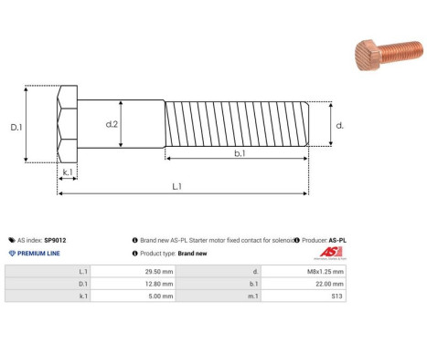 Repair kit, starter motor, Image 2
