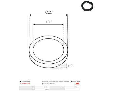 Repair kit, starter motor, Image 2