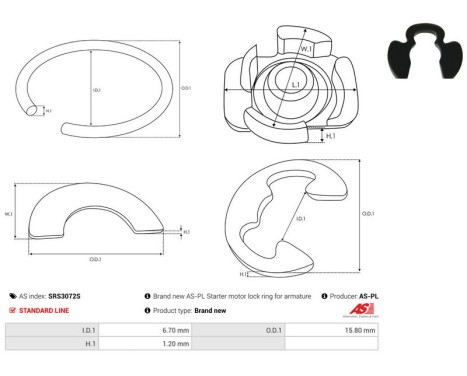 Repair kit, starter motor, Image 2