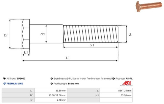 Repair kit, starter motor, Image 2