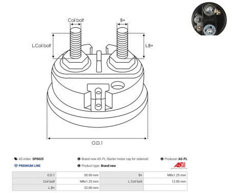 Repair kit, starter motor, Image 2