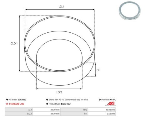 Repair kit, starter motor, Image 2