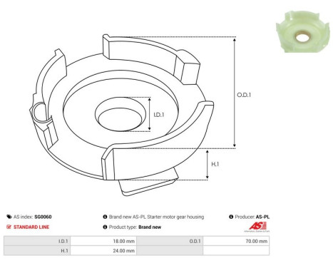 Repair kit, starter motor, Image 2