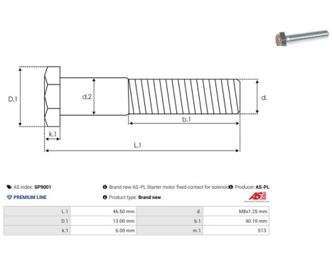 Repair kit, starter motor, Image 2
