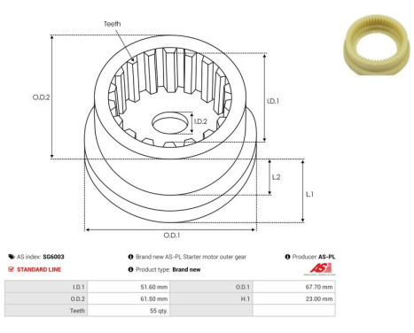 Repair kit, starter motor, Image 2