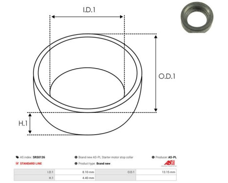 Repair kit, starter motor, Image 2