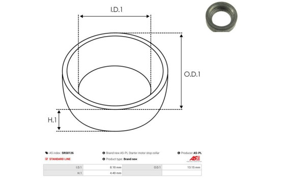 Repair kit, starter motor, Image 2