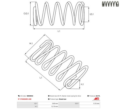 Repair kit, starter motor, Image 2