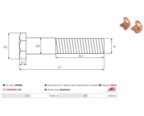 Repair kit, starter motor, Image 2
