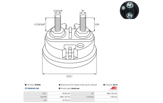 Repair kit, starter motor, Image 2