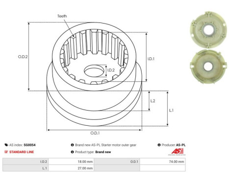 Repair kit, starter motor, Image 3