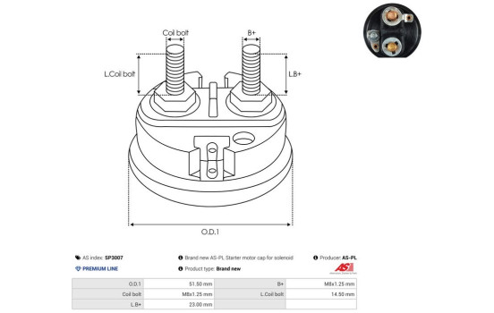 Repair kit, starter motor, Image 2