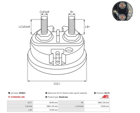 Repair kit, starter motor, Image 2