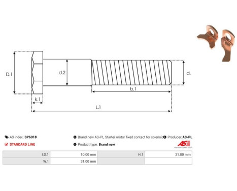 Repair kit, starter motor, Image 2