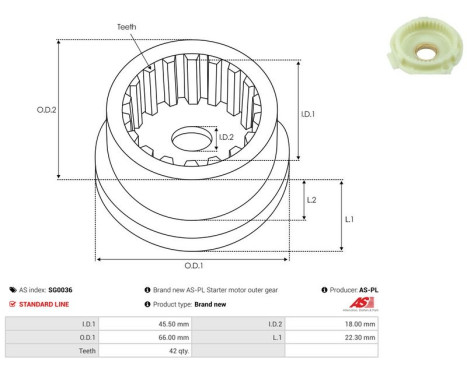 Repair kit, starter motor, Image 2