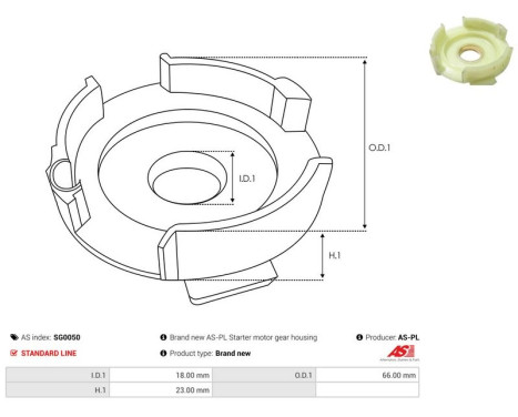 Repair kit, starter motor, Image 2