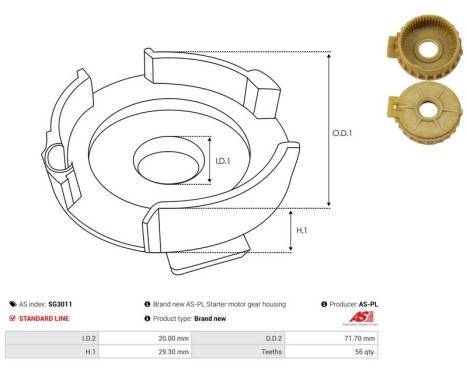 Repair kit, starter motor, Image 3