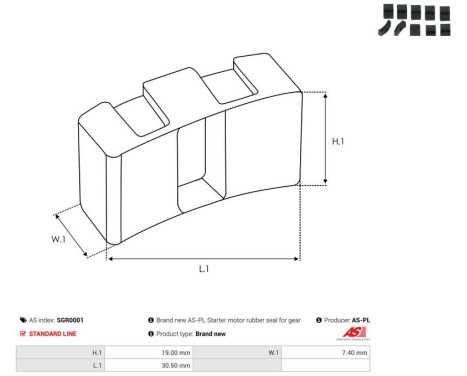 Repair kit, starter motor, Image 2