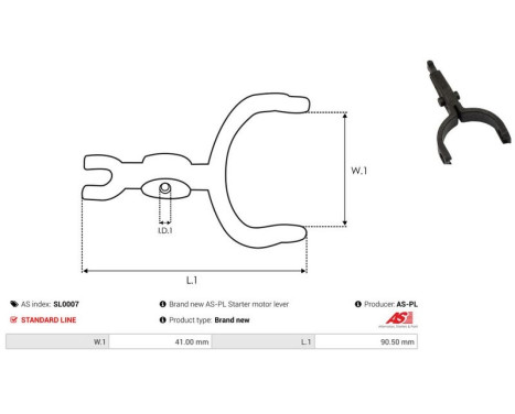 Repair kit, starter motor, Image 2