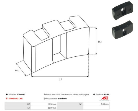 Repair kit, starter motor, Image 3