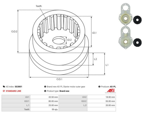 Repair kit, starter motor, Image 3