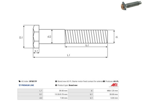Repair kit, starter motor, Image 2