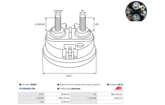 Repair kit, starter motor, Image 2