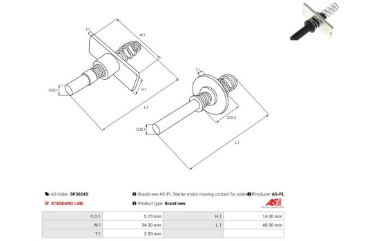 Repair kit, starter motor, Image 2