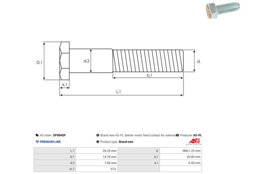 Repair kit, starter motor, Image 2