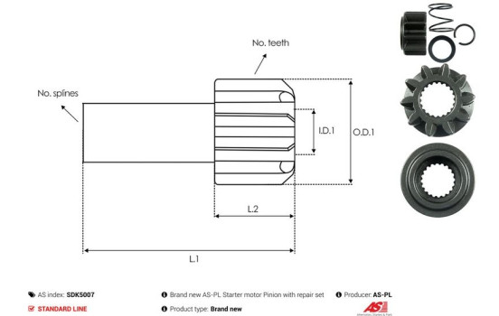 Repair kit, starter motor, Image 4