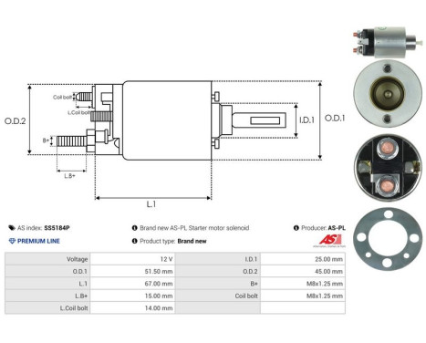 Solenoid switch, starter motor, Image 5