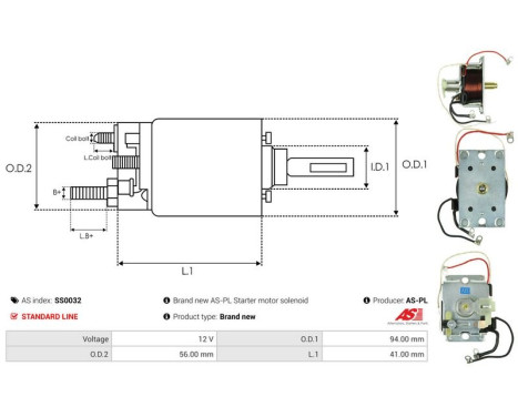 Solenoid switch, starter motor, Image 4