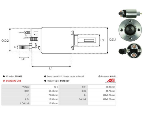 Solenoid switch, starter motor, Image 4