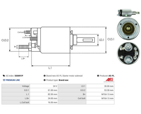 Solenoid switch, starter motor, Image 4