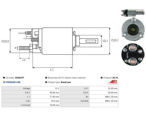 Solenoid switch, starter motor, Image 4