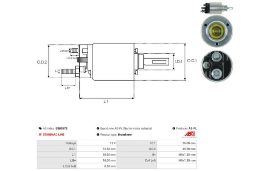 Solenoid switch, starter motor, Image 4