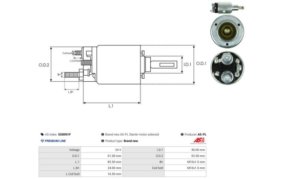 Solenoid switch, starter motor, Image 4