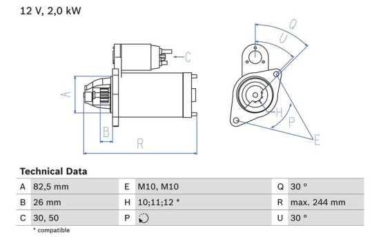 Starter 1726 Bosch