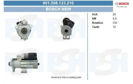 Starter 901.508.123.210 Bosch
